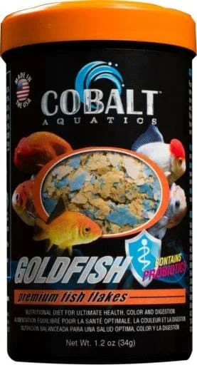 Cobalt Aquatics Goldfish Colored Flakes Fish Food – 1.2 Oz