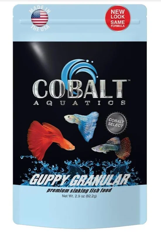Cobalt Aquatics Guppy Granular Pellets Freshwater Fish Food – 2.9 Oz