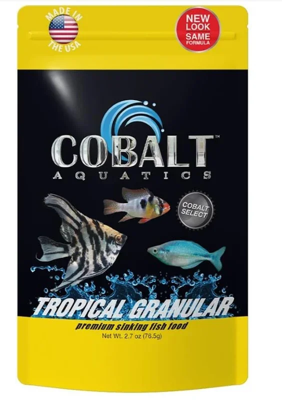 Cobalt Aquatics Tropical Granular Freshwater Fish Food – 2.7 Oz