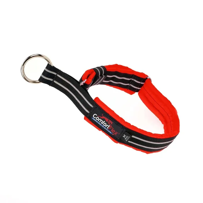 Comfortflex Martingale Collar For Dogs – American Made Slip Collar, Reflective, Adjustable, No Pull Training Collar For Xlarge Dogs – Soft, 1.5′ Wide, Fully Padded, Escape Proof – Xlarge, Red
