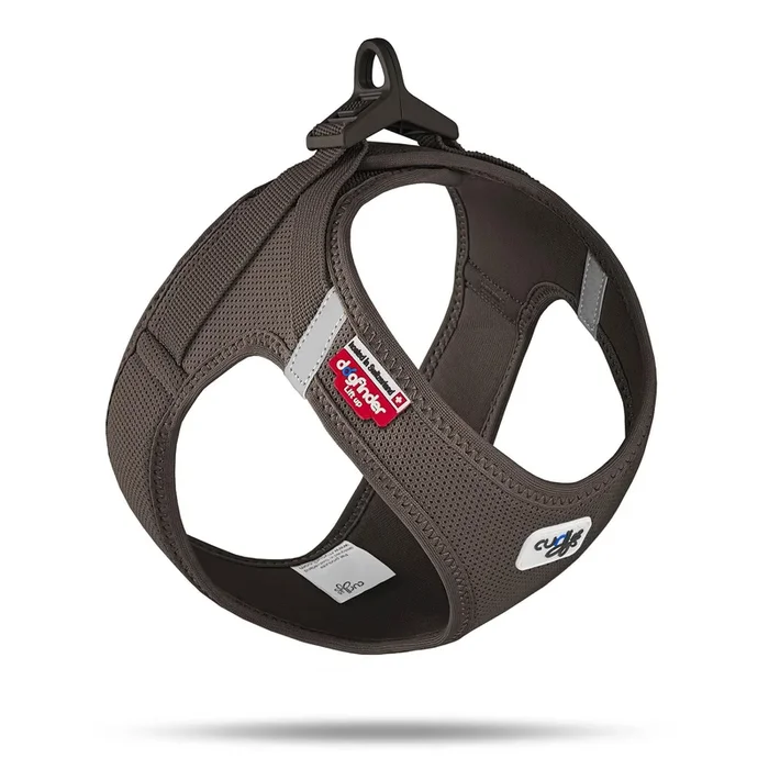 Curli Clasp Mesh Vest Dog Harness – Brown – Large