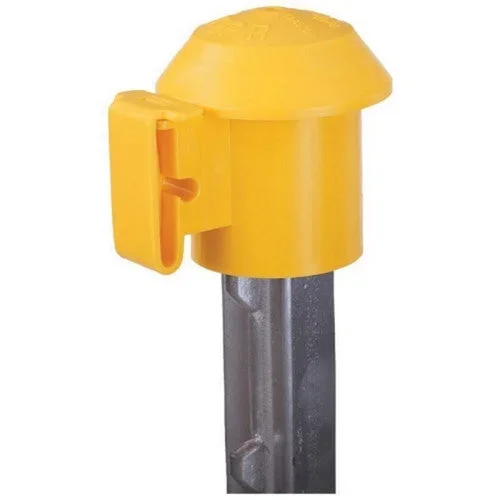 Dare, T Post Top’R Safety Top & Electric Fence Insulator, 10 Pack,Yellow
