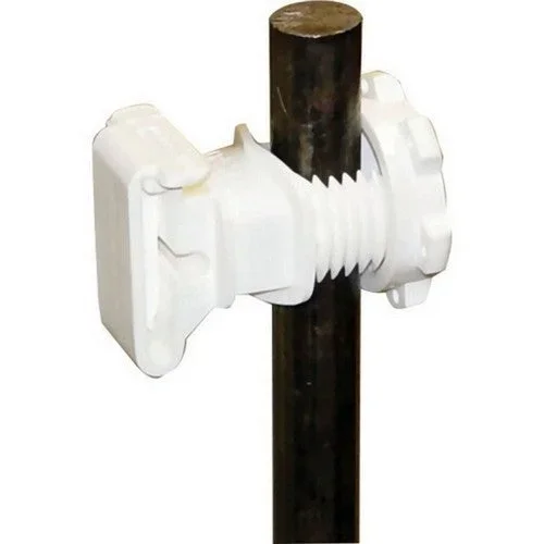 Dare, Western Screw-Tight Round Post Insulator, 25 Pack,White