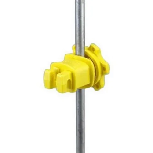 Dare, Western Screw-Tight Round Post Insulator, 25 Pack,Yellow