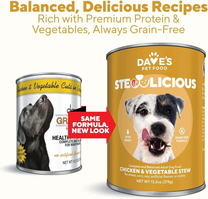Dave’s Stewlicious Chicken & Vegetable Stew For Dogs (13.2oz)