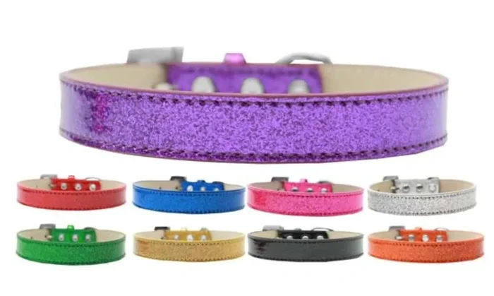 Dog, Puppy & Pet Ice Cream Collar Plain, Blank Tulsa (3/4″ Wide) Silver 18