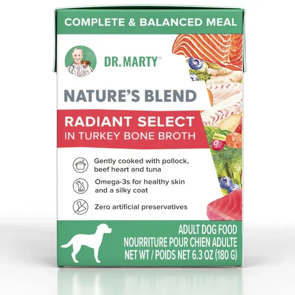 Dr. Marty Nature’s Blend Radiant Select in Turkey Bone Broth Wet Dog Food, 6.3-oz