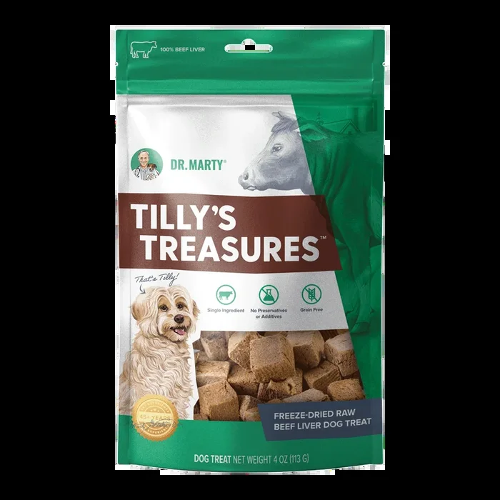Dr. Marty Tilly’s Treasures Beef Liver 4-oz, Dog Treat