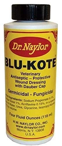 Dr. Naylor Blu Kote Antiseptic with Dauber Cap Veterinary Supplies Sprays/Daubers – 4 Oz