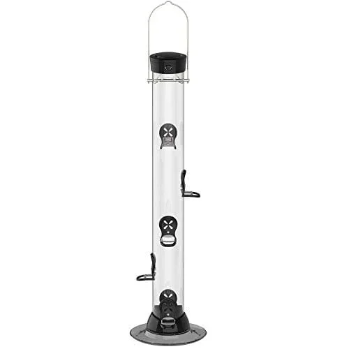 Droll Yankees Onyx Clever Clean Thistle Finch Tubed Wild Bird Feeder – Black – 3 Lbs Cap