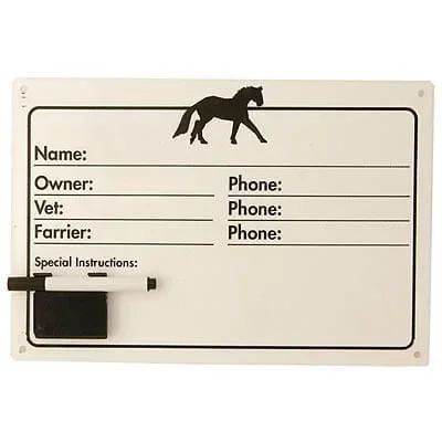 Dry-Erase Horse Nameplate Set