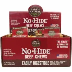 Earth Animal Dog Chews NO HIDE Beef Display – 27 Piece