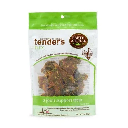 Earth Animal Dog Jerky Treats Tenders Flex Chicken – 4 Oz