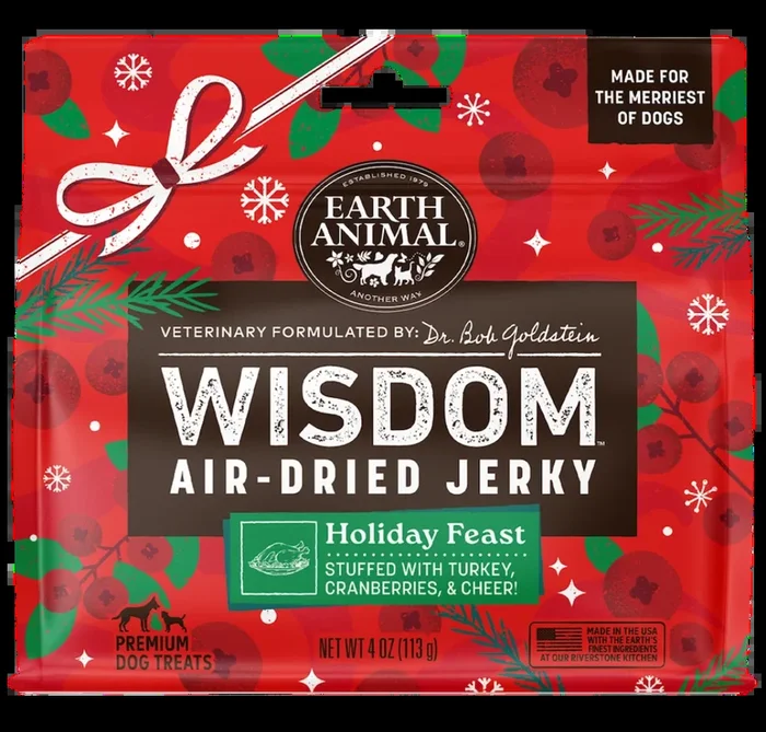 Earth Animal Wisdom Air-Dried Holiday Feast Jerky Dog Treats