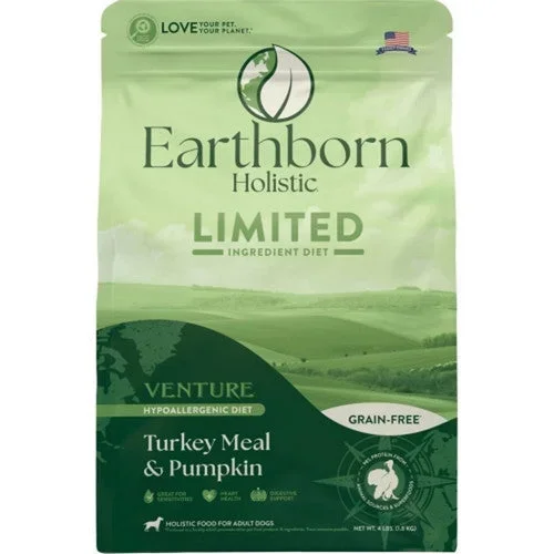 Earthborn, Earthborn Holistic Venture Lid Grain Free Dog Food, 4 Lbs,Turkey/Squash