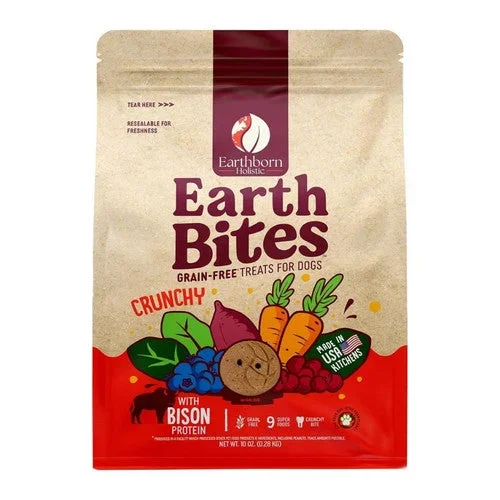 Earthborn, Holistic Earthbites Grain Free Treats, 10 Oz, Bison