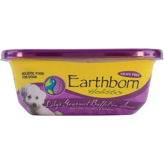Earthborn Holistic Lily’s Gourmet Buffet in Sauce Grain-Free Lamb Wet Dog Food 8ea/8 oz