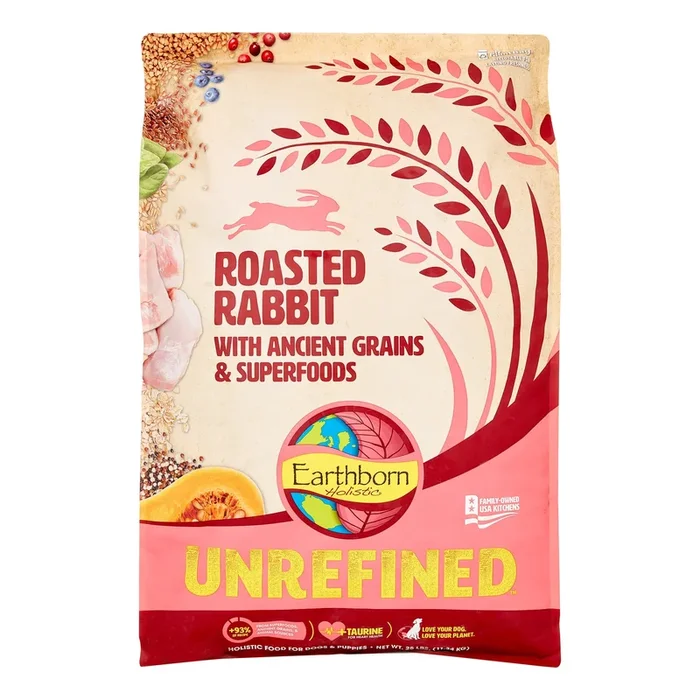 Earthborn Unrefined Ancient Grains Rabbit Dry Dog Food – 25 lbs