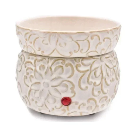 Electric Wax Warmer Ivory Scroll 66140