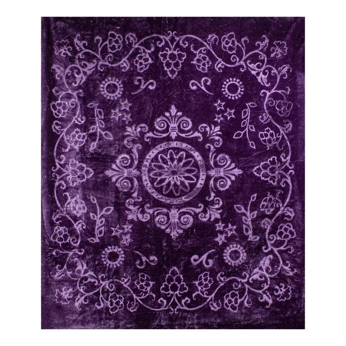 Embossed Purpleplum 79″ x 95″ Plush Queen-sized Blanket BLKT-2413-PL