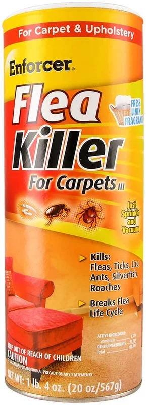 Enforcer Flea Killer for Carpets, Powder, 20 oz
