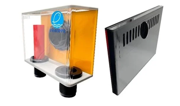 EShopps Prodigy Slim Low Profile Overflow Box Aquarium Filter – Medium – L:8 X W:3 X H:6 – 70-180 GAL