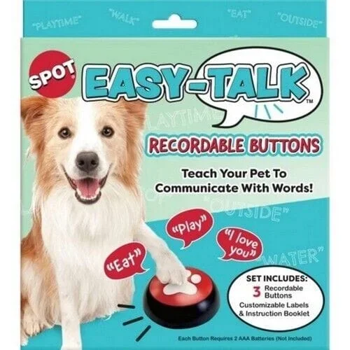 Ethical SPOT Easy Talk Recordable Buttons for Communication Interactive Training Dog Toy