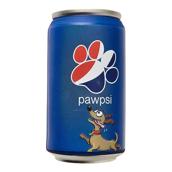 Ethical SPOT Fun Drink Pawpsi Can Vinyl Squeak and Floating Dog Toy – 4.5 Inch