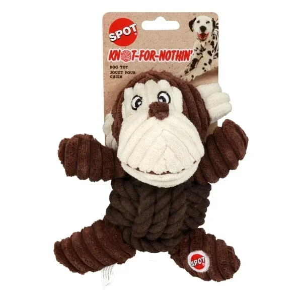 Ethical SPOT Knot For Nothing Squeak and Knotted Dog Toy – Assorted – 6.5 Inch