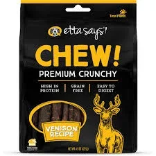 Etta Says Premium Crunchy Venison Dog Chew, 4.5oz