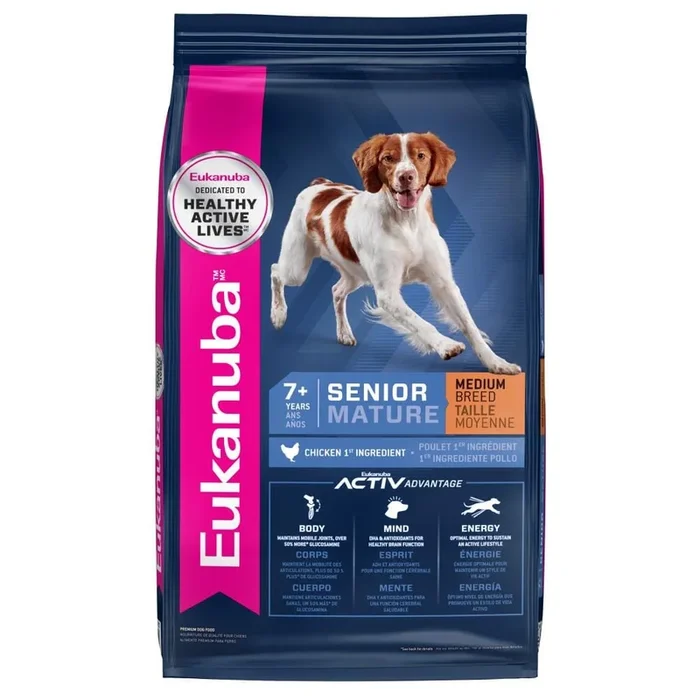 Eukanuba Chicken Activ Advantage Medium-Breed Senior Dry Dog Food – 15 Lbs