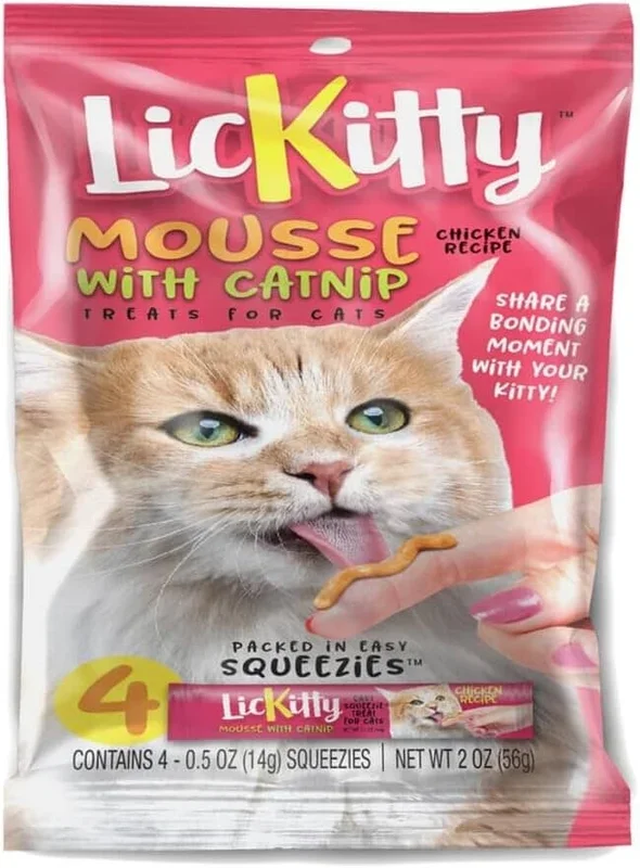 Evanger’s Against The Grain LicKitty Mouse Squeezies Chicken with Catnip Lickable Cat Treats – .5 Oz – 4 Pack