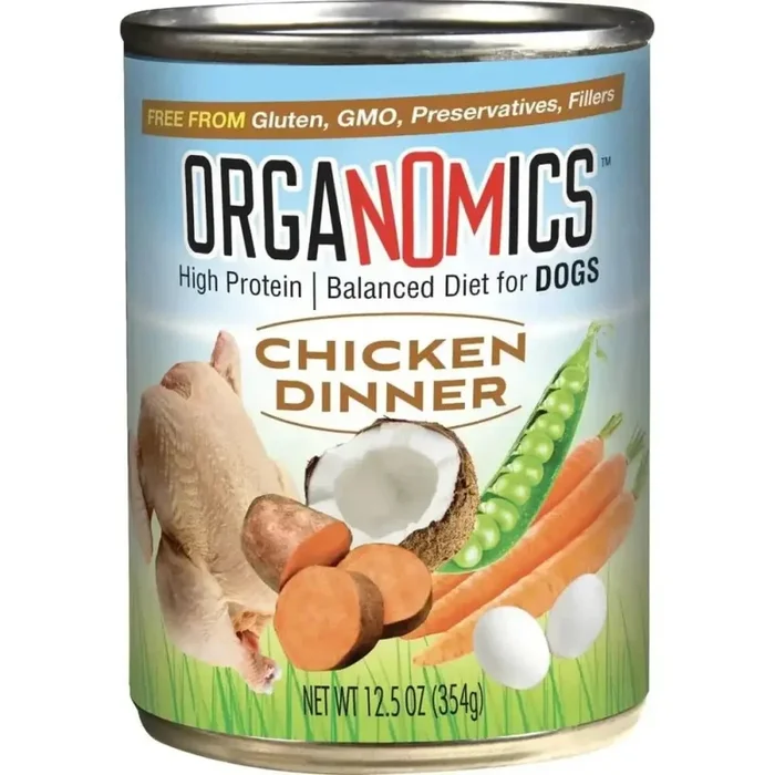 Evanger’s OrgaNOMics Chicken Dinner Grain-Free Pate Wet Dog Food 12/12.5oz