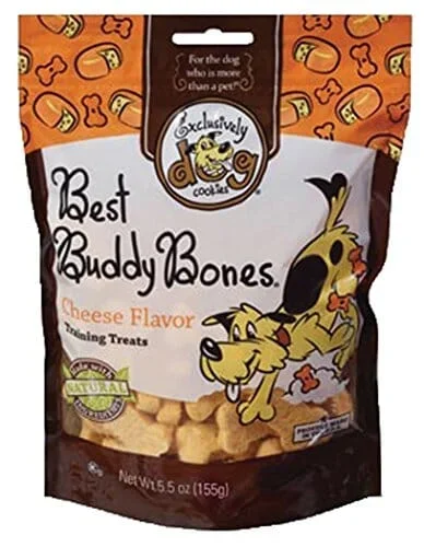 Exclusively Dog Best Buddy Bones Training Dog Biscuits Treats – Cheese – 5.5 Oz