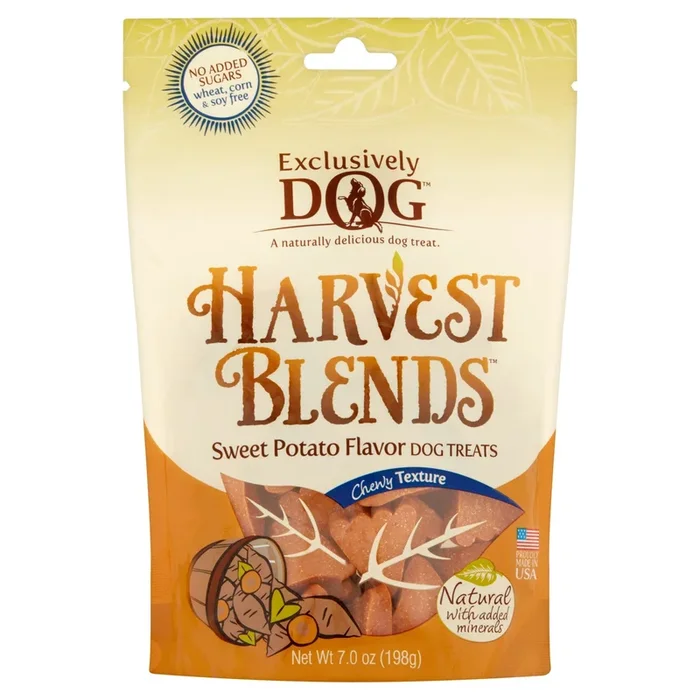 Exclusively Dog Harvest Blends Soft and Chewy Dog Treats – Sweet Potato – 7 Oz