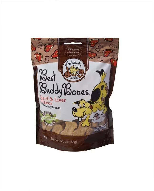 Exclusively Pet Best Buddy Bones Beef and Liver Flavor Dog Treats – Beef & Liver – 5.5 Oz