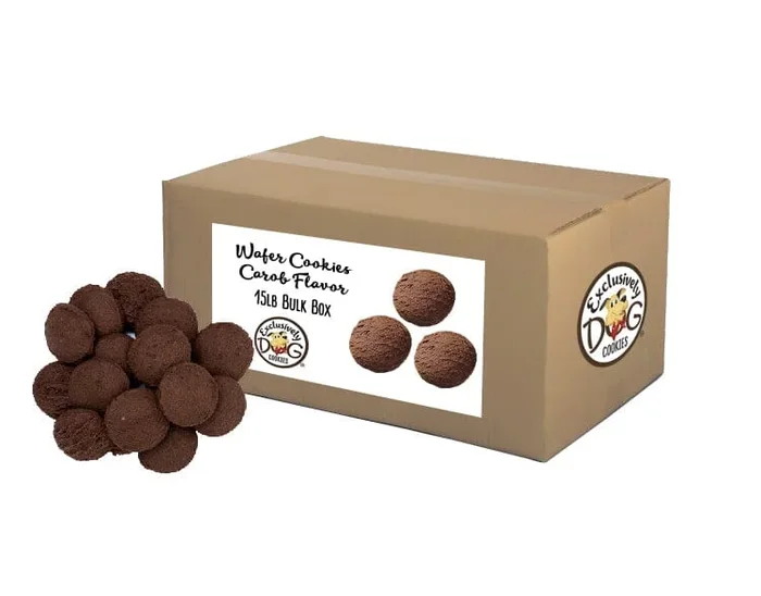Exclusively Pet Dog Wafer Cookies – Carob Flavor – 15 lb