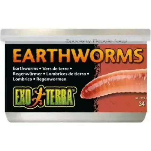 Exo Terra Canned Earthworms Specialty Reptile Food