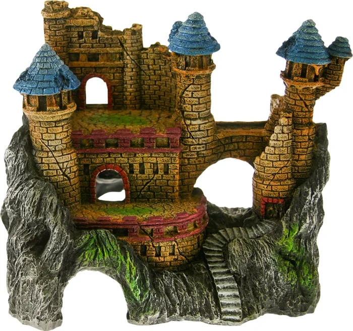 Exotic Environments Large Castle Resin Aquatics Decoration – Multi – Small