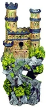 Exotic Environments Medieval Castle Resin Aquatics Decoration – Blue – Large