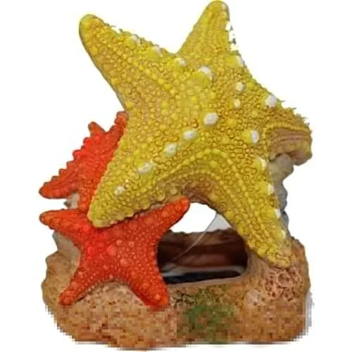 Exotic Environments Sea Star Duo Resin Aquatics Decoration – 3.5 X 3 X 3.5 In