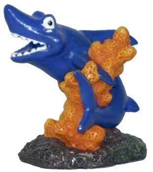 Exotic Environments Shark Resin Aquatics Decoration – Blue – Extra Small