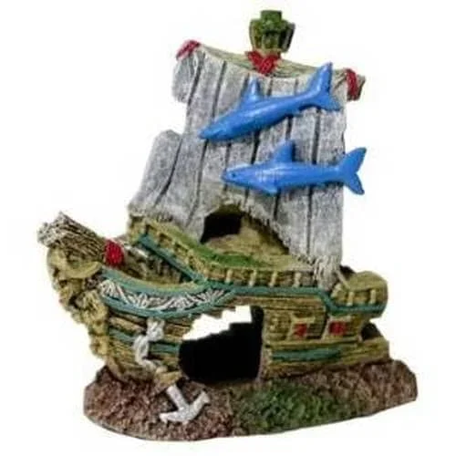 Exotic Environments Ships Bow Resin Aquatics Decoration – Small