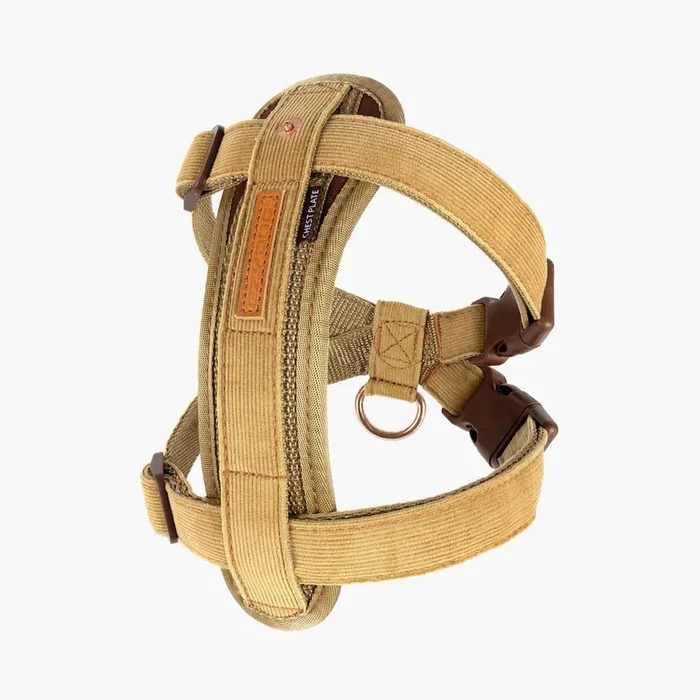 EZYDOG Chest Plate Dog Harness – Small 14-22″ x 15-24″ – Corduroy