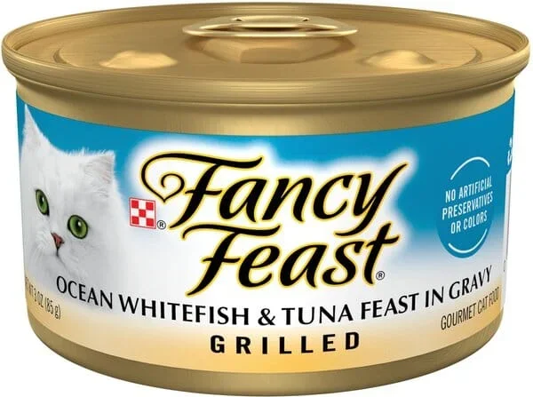 Fancy Feast Grilled Ocean Whitefish and Tuna Canned Cat Food