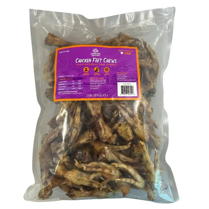Farmland Traditions, Farmland Traditions Chicken Feet Dog Treats, 2.1 Lbs