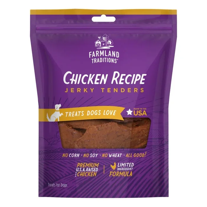 Farmland Traditions, Farmland Traditions Simple Snacks Chicken Jerky Tenders Dog Treats, 16 Ounces