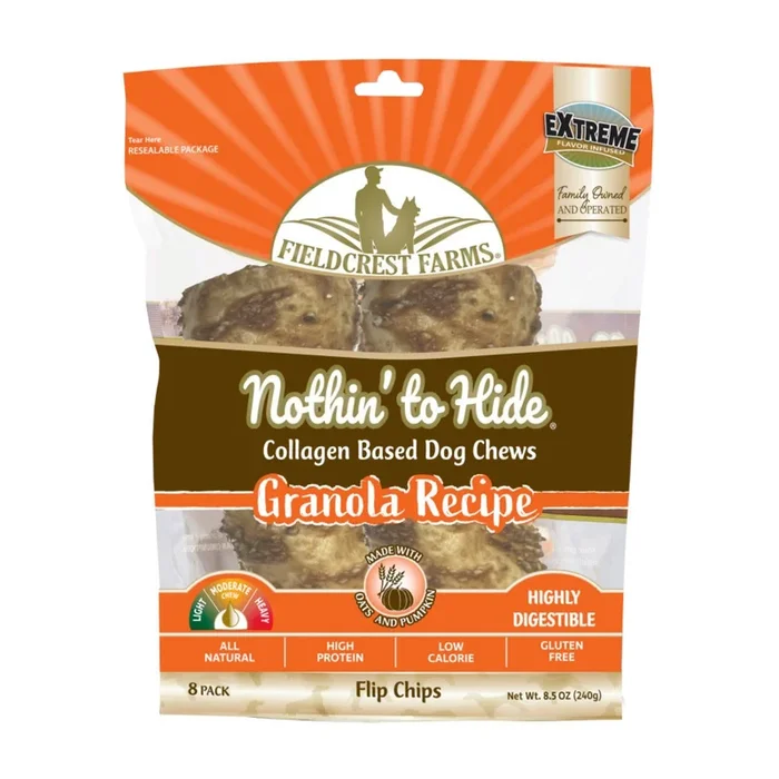 Fieldcrest Farms Nothin’ To Hide Flip Chips Dog Treat Granola, 1ea/8 pk