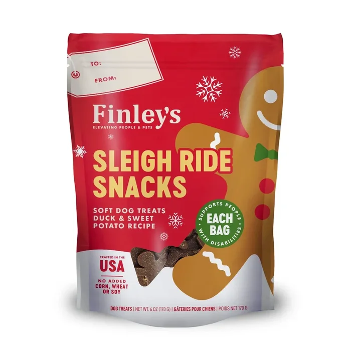 Finley’s Barkery Sleigh Ride Snacks Duck and Sweet Potato Holiday Treats for Dogs
