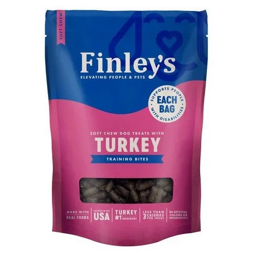 Finleys, Finley’s Barkery Soft Chew Trainer Bites Dog Treats, 1 Each / 6 Oz / Turkey